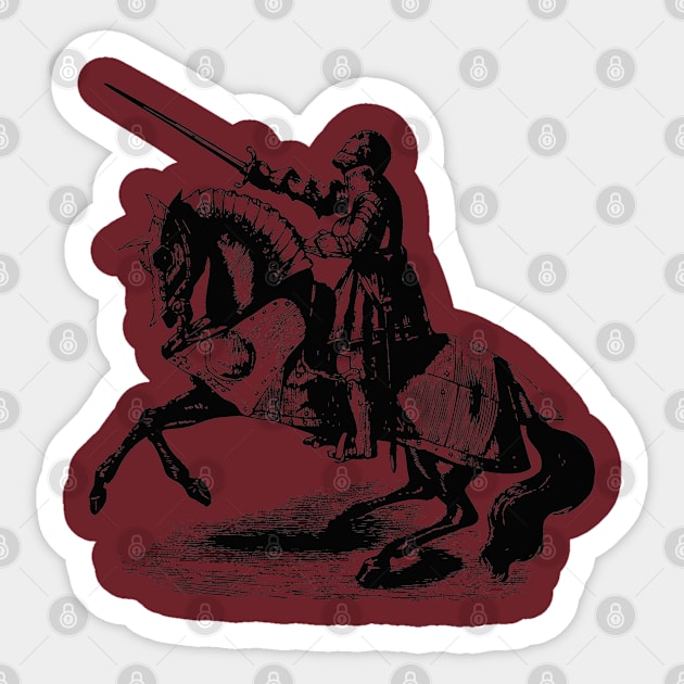 knight ride a horse Sticker by tonycastell